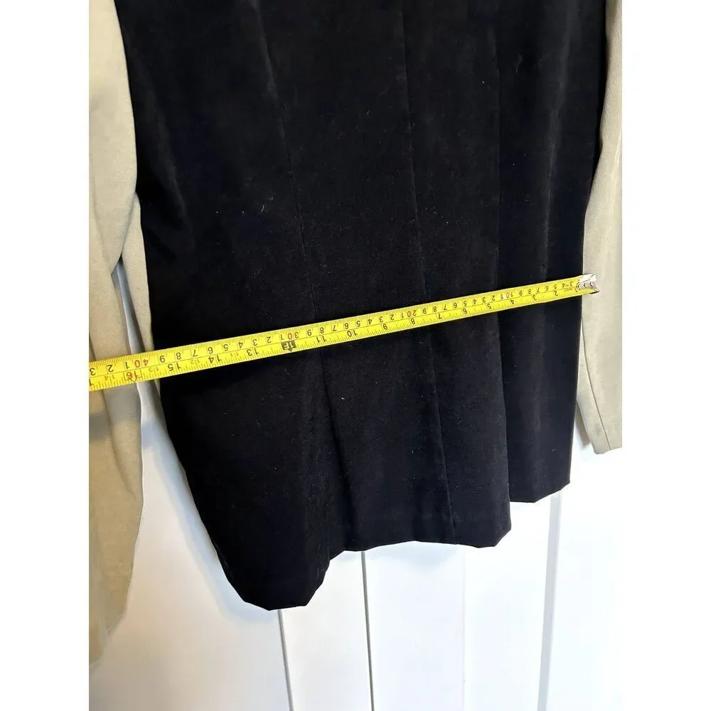 VINTAGE DJ SUMMERS Faux Suede Women's Blazer Jacket Button Up 1980s Office Sz 8 - Picture 11 of 14